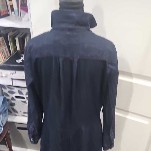 Ralph Lauren Deep Blue Denim V-neck Dress with pockets size 12 - Picture 9 of 10